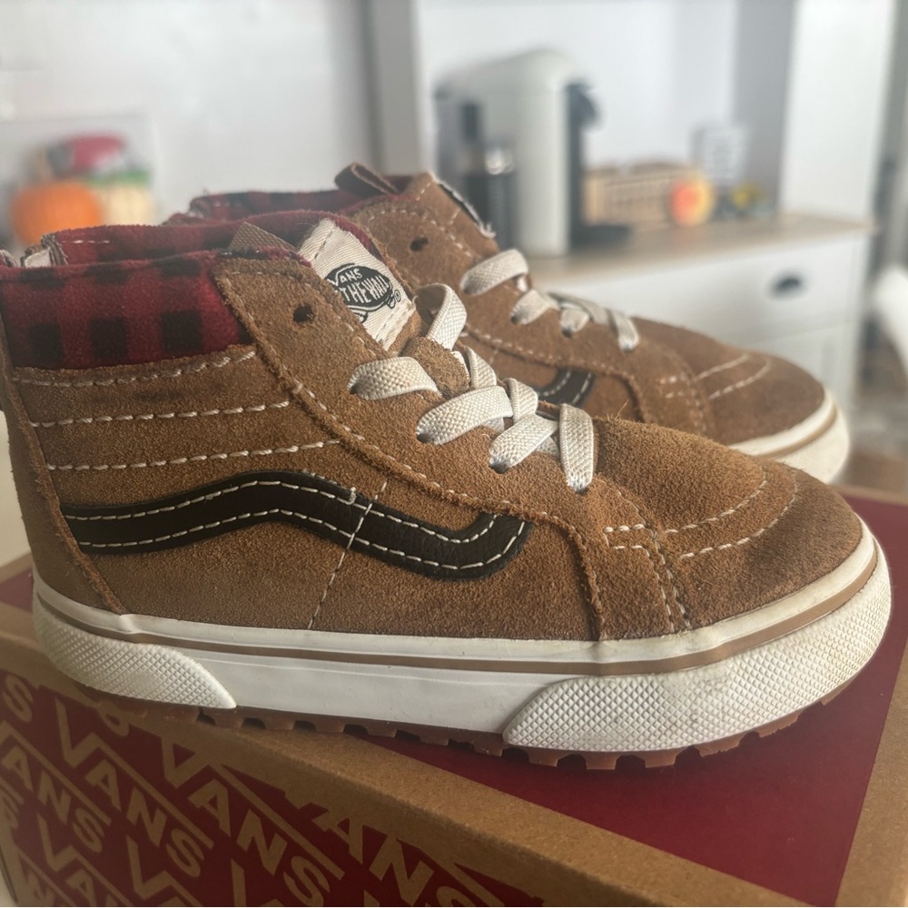 Vans Kids Brown and Black High-Top Sneakers